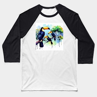 Colorful parrot sitting in the rain forest Baseball T-Shirt